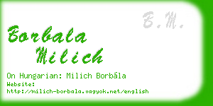 borbala milich business card