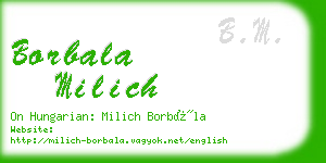 borbala milich business card